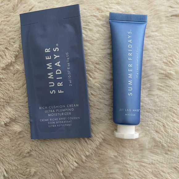 Summer Fridays Other - Summer Fridays Jet Lag Mask 0.5 oz. and Sample Rich Cushion Cream Set